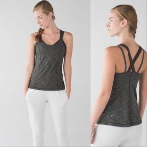 lululemon athletica Dark Charcoal Heather Strappy Tank Top